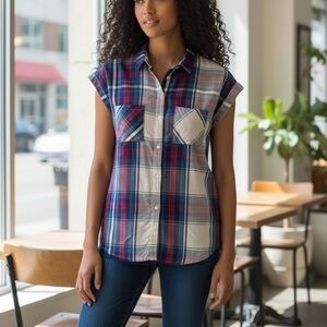 RAILS BRITT SHORT SLEEVE BUTTON UP
